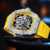 2022 New Fashion Diamond Design Watch Men's ONOLA Casual Waterproof Tape Quartz Watch Relogio Masculino Clock