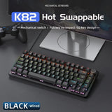 K82 Wired nical Keyboard,75% Layout ,Full Key Hot Swappable,Cool Backlight,Gamer Keyboard,For PC/Windows/