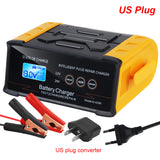 12V 24V 260W Car Charger Pulse Repair Intelligent Battery Charging Motorcycle SUV Truck Smart LED Display High Power