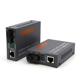 1pair HTB-GS-03 10/100/1000m 20KM SC Simplex mode Fiber Optic RJ45 Enternet Media Converter Netk fiber optic transceiver
