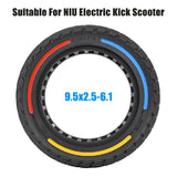 9.5x2.5-6.1 Electric Replacement For NIU Eectric Kick Scooter Flick Color Solid Shock-absorption Rubber Tire