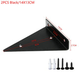 2PCS Triangle Bracket Support Wall Shelves Right Angle Fixed Bearing Shelf Bookshelf Hardware Fitting Furniture Mounted