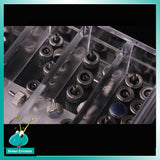 100pcs/Box Black Repalcement Assort Size 3mm~8mm Steel Crown Repair Parts for watchmakers