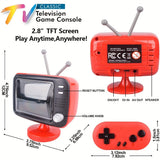 Wireless Dual 8-bit Game Console, Handheld Game Console, Classic Retro Mini TV Game Console
