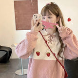 Patchwork Sweater Loose All-matching Top