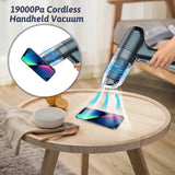 Handheld Cordless 19000Pa Strong Suction 3 in 1 Dust Buster Air Blower and Hand Pump Vacuum Cleaner 120W High Power