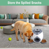 Automatic Food Dispenser Tennis Ball Launcher with Feeder Interactive Funny Reward Game Training Tool for Dog Cat