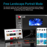 15.6 Inch Portable 1080P Travel with Kictand & Dual Speaker External Gaming Monitor for Laptop PC Smartphone