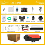 Car Air 12V 5KW-8KW Diesel Heater with Remote Control Truck Boat Bus RV Trailer Parking Accessory Tool