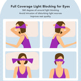 Weighted Relieve Stress Soft Veet Sleep Aid Pressure Eye Pillow Light Blocking Relaxation Adjustable for Home