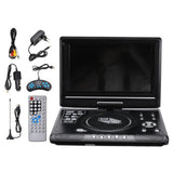 9.8 Inch Portable Home Car DVD Player VCD CD Game TV Player USB Radio Adapter Support FM Radio Receiving-EU Plug