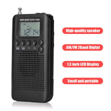 HRD-104 Digital Mini Pocket AM FM Radio with LCD Display 40mm Driver Speaker