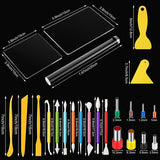 Cutter Set, Polymer Roller, for DIY Production the Clay Model Set Can Be Used At Home, School, Office, Etc.