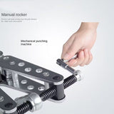 300Kn Manual Mechanical Punching Machine Angle Steel Puncher Iron Tower Cross-Arm Portable Punching Machine Iron Sheet Punching
