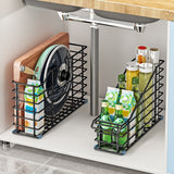 1PCS Shelf Under The Sink Cupboard Storage Rack Lid And Spice Jar Organizer For Kitchen Counter