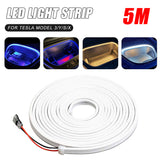 5m Car Frunk For Tesla Model 3 Y S X Front Rear Trunk LED Strip Light Flexible Waterproof Interior Accessories