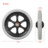 2PCS 8 Inch Wheelchair Casters Small Cart Rollers Chair Wheelchair Accessories Front Wheel Diameter 8MM Casters Replace