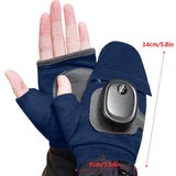 Rechargeable Quick Heating Winter Warm Adjustable Electric Heated Gloves Portable Smart Fingerless