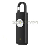 130dB Self Defense LED Flashlight Loud Keychain USB Rechargeable Emergency Protective Supplies Women Outdoor Alarm