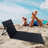 Portable Folding Seat Lightweight Camping Chair with Backrest Compact Beach Lounger for Outdoor Picnic Lawn Park