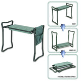 Durable Foldable Kneeler Portable Soft Cushion Kneeg Bench Stool Garden Seat Pad