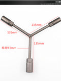 1Electric car motorcycle universal three-pronged socket wrench Y-shaped hexagonal sleeve maintenance tool