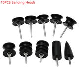 110V-220V Electric Leather Edge Sanding Burnishing Machine Adjustable Handmade DIY Ebony Polishing Rod Trimming Head Set