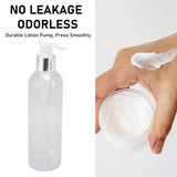 6pcs Clear Plastic Dispenser Empty Refillable Massage Oil Bottle Pump for Shampoo Conditioner