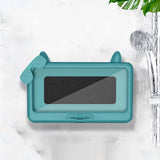 Cartoon Bathroom Mobile Box Wall Mounted Bracket 6 Inch Phone Storage Case Waterproof Shower Watching Holder