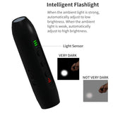 Upgrade Ultrasonic Repeller 3 Modes Chargeable Drive Intelligent High Brighess Flashlight Dog Training Device