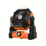 1pc Rechargeable Camping Fan With LED Lantern - Portable USB Table Fan For Tent, Travel, And Outdoor Activities - Battery Operated Powered Fan With Bright Light And Adjustable Speeds