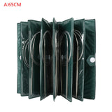 11PCS Stainless Steel Circular Knitting Needles Set Crochet Hook Weave Craft Tools With Bag Sewing Needle Kits 43/65/80cm Length
