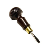 BOWEN Slot Type Screwdriver Mirror Polished Surface Handmade DIY Leather Belt Screw Tightening Tool Chrome Vanadium Steel Head