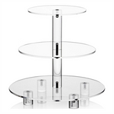 3 Tier Acrylic Stand,Rounded Cupcake Display Stand for Birthday, Baby Shower,Tea Party and Wedding Decor