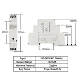 Tuya Smart Life Wifi Wifi Energy Meter With Current Transformer Sensor Clamp Power Consumption Monitor 110V 240V