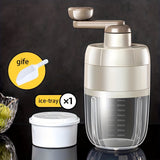 1pc Small Manual Shaved Ice Machine Household Small Manual Shaved Ice Artifact Hand-cranked Ice Machine Cotton