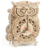 3D Wooden Puzzles DIY Owl Model Kit With Timer, Animal Shaped Unique Desk Clock Home Decor For Kids