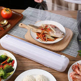 Food Film Cutting Device Wrapping Paper Dispenser With Cutter Stretch Film Box Kitchen Parts Organizer