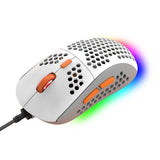 For M8 Ergonomic Gaming Cool Hollow Out Modeg Wired RGB Lighting Lightweight Mouse Color Matching Design