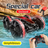 Children Amphibious Radio-controlled Car Double-sided Stunt Radio-controlled Car Rolling Driving