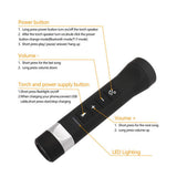Outdoor Wireless BT Speaker Portable Bicycle Speaker with LED Flashlight 1200mAh Power Bank