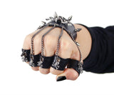 Visual Skeleton With Multiple Chain Finger Bracelet