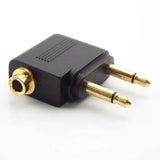 DC 3.5Mm Airplane Aire Air Plane Headphone Mono Audio Converter Travel Jack Plug Splitter Adapter, Durable Fine Workmanship