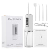 Electric Irrigator Portable Dental Water sser Teeth Cleaner Mouth Washing hine with 4 Nozzels Oral Hygiene Wireless