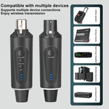 New 2.4G XLR Wireless Transmitting & Receiving System Dynamic Condenser Microphone Reverberation Adjustment