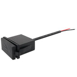 Car 2.4A Single USB Square Shape Waterproof 12V 24V Socket Power Switch Intelligent Charger Adapter For