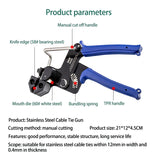 Stainless Steel Tie Gun High Quality Fastening Strap Cutting Tool Self-locking Tensioner Cable Ties Plier Series