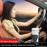 Cup Expander 2 in 1 Multifunctional Automotive Drink Mount with 360° Rotating Adjustable Car Dual Bottle Holder