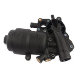 059115389P Engine Oil Filter Housing W/Coolant Thermostat Replacement for -Audi A6 A7 A8 Q5 Q7 Touareg 3.0L 2013-2016