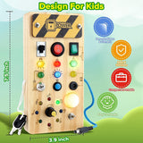 Toddler Busy Board Toys With Light Switch Toy For Activity,Christmas & Birthday Gift
